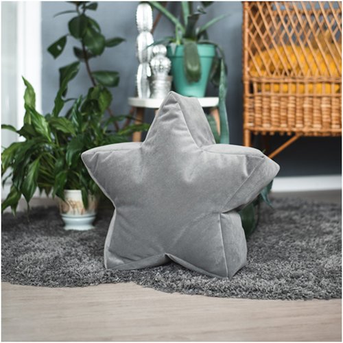 Grey star pillow fashion