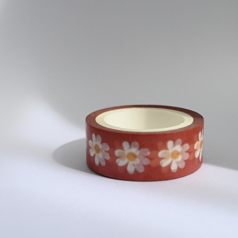 小雛菊 1.5cm 和紙膠帶 - 紙膠帶/和紙/PET - 紙 
