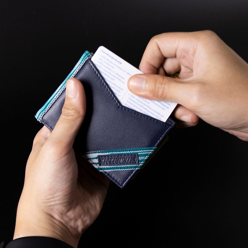 YAKAWVAN Kir-Po-Dir Slim Wallet 0.6 cm with Leather Money Clip