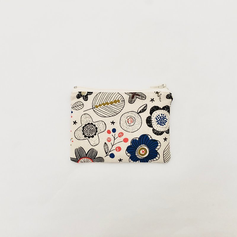 Limited - rice white flower coin purse small bag birthday gift gift - กระเป๋าใส่เหรียญ - ผ้าฝ้าย/ผ้าลินิน หลากหลายสี