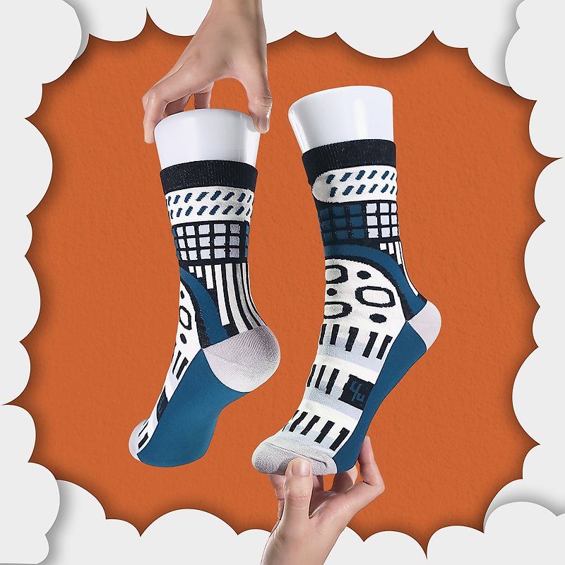 Landfill Black Unisex Crew Socks | Patterned Socks | Colorful Fun & Comfortable - Socks - Cotton & Hemp Black
