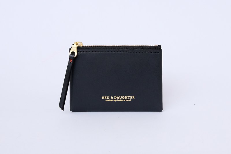 Slim zipper multi-card wallet | Customized leather | Customized typing | Coin purse | Card money holder | Genuine leather - กระเป๋าใส่เหรียญ - หนังแท้ 