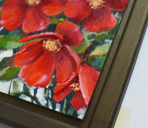 今週の新着アイテム 春新作の 赤い花 現代アート 複製画 作者