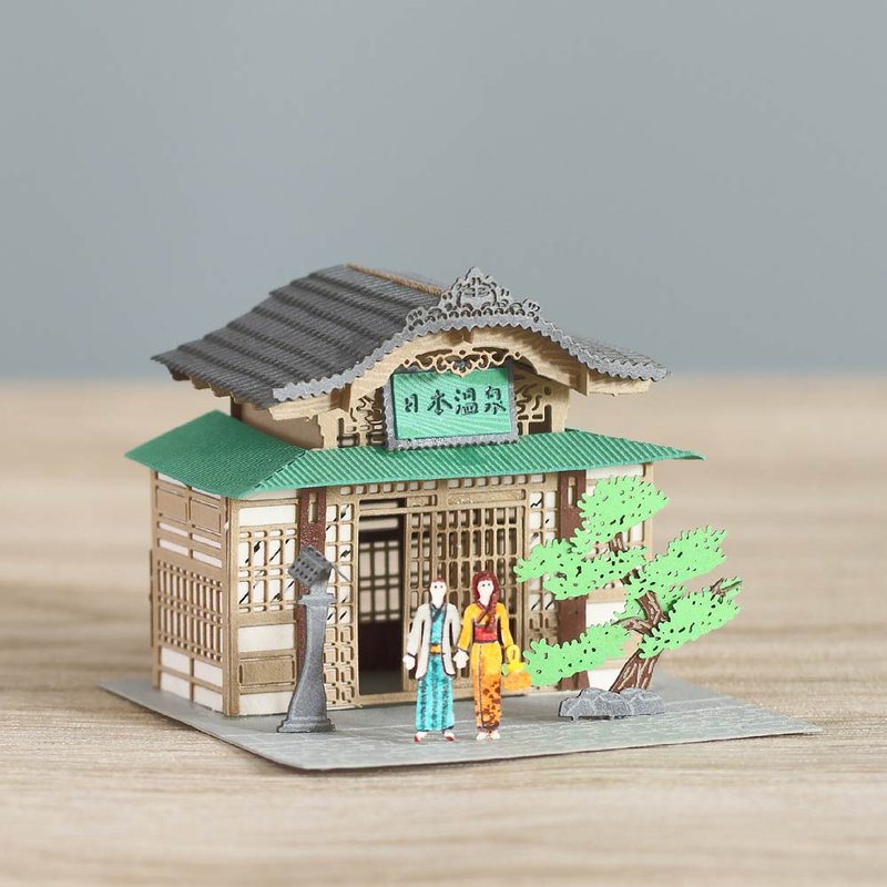 日本溫泉 FingerART紙藝術模型 連展示盒 日本文化系列 (SJ-5122) - 木工/竹藝/紙雕 - 其他材質 粉紅色