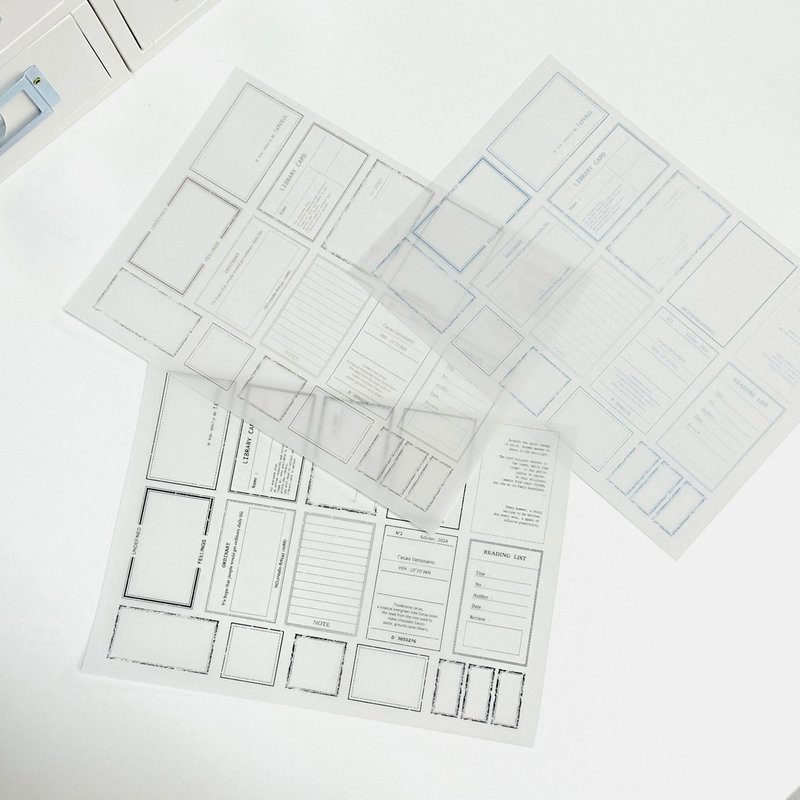 130g tracing paper Vintage Label 3 Colors Mix (anns note) - 貼紙 - 紙 多色