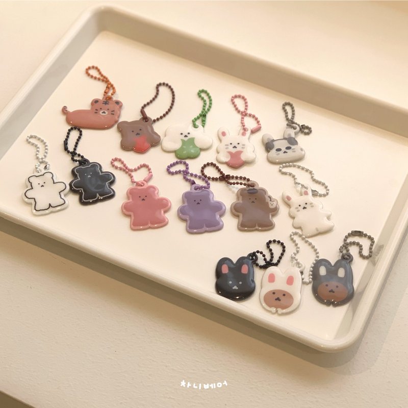 韓國文創  New Chanibear Soft keyring (14type) 松软的钥匙链 Best Item - ที่ห้อยกุญแจ - อะคริลิค 