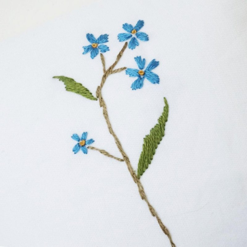 Premium Hand Embroidered Fragrance Bag - Forget-me-not (Free Cotton Pillow Pack) - Fragrances - Cotton & Hemp 