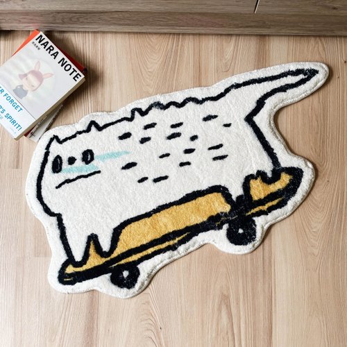 ame soeur illustration co-branded cat floor mat / Mercedes meow