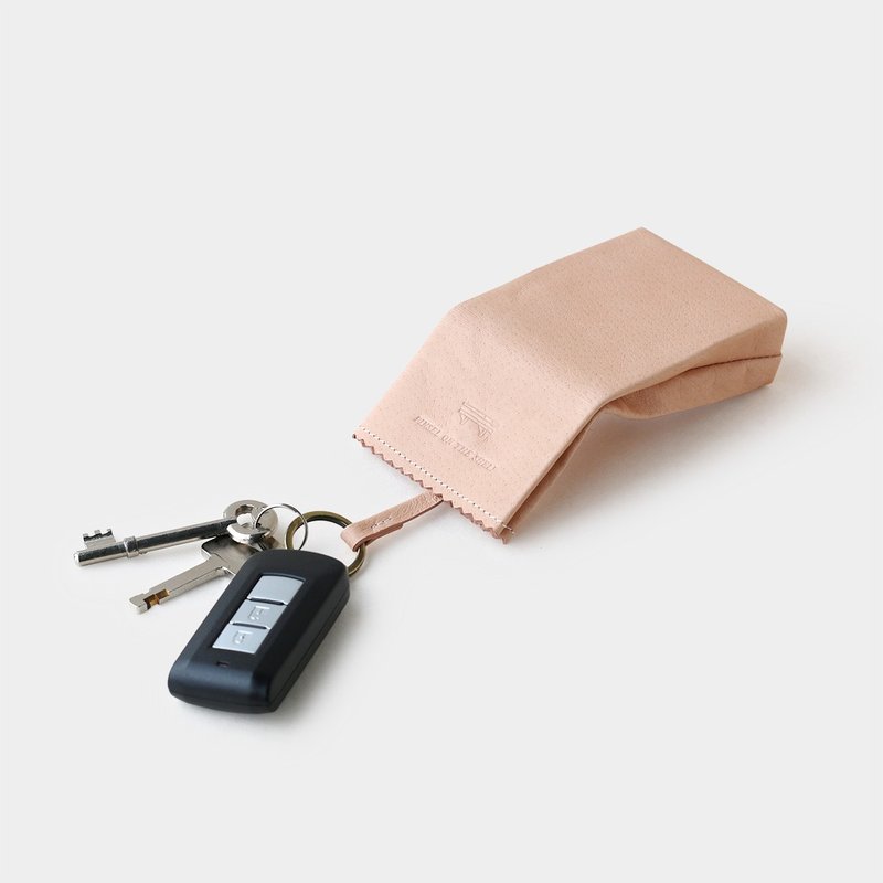 paper key pouch : peach - Other - Genuine Leather 