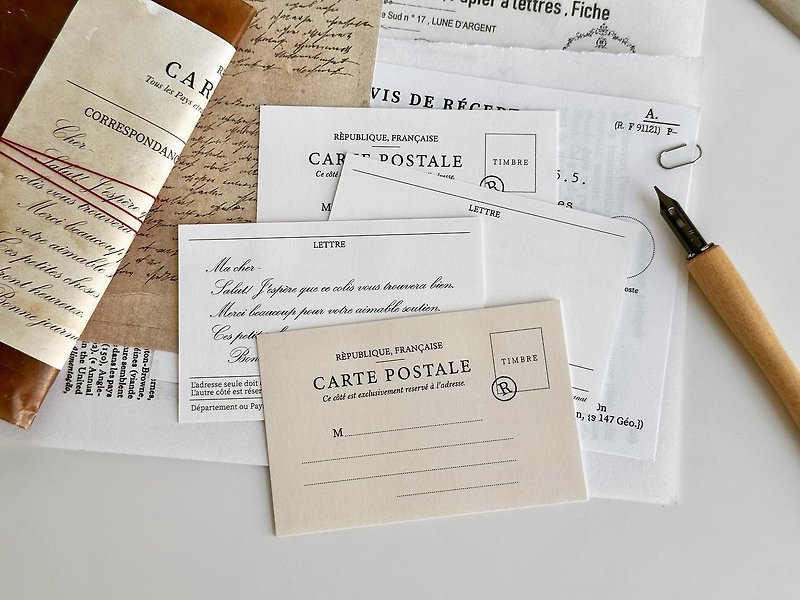 Carte postale petit message card - Cards & Postcards - Paper White