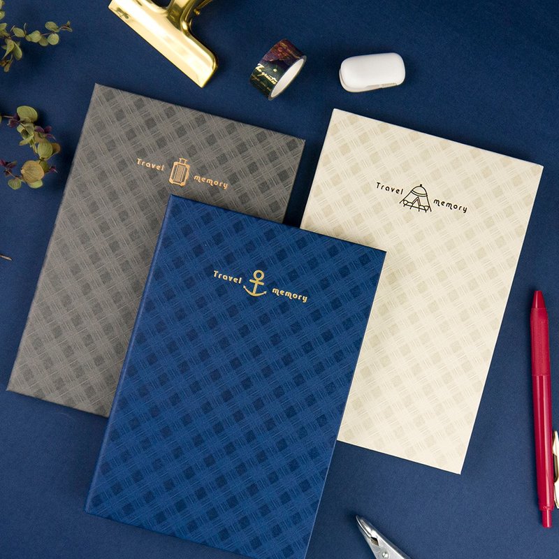 conifer green business simple diamond pattern hardcover notebook acid-free paper inner pages - สมุดบันทึก/สมุดปฏิทิน - กระดาษ หลากหลายสี