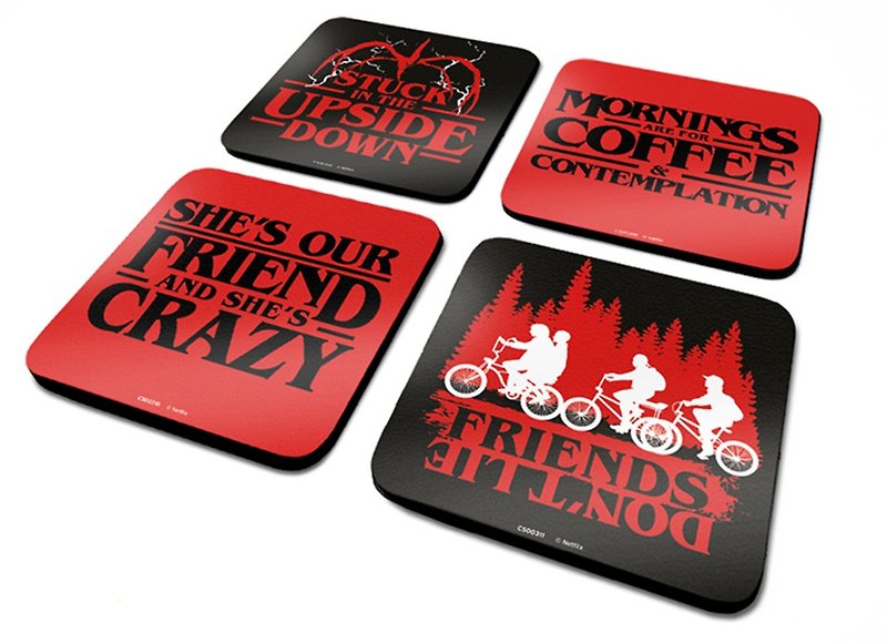 [Stranger Things] Stranger Things classic lines-British imported coasters 4 into the group