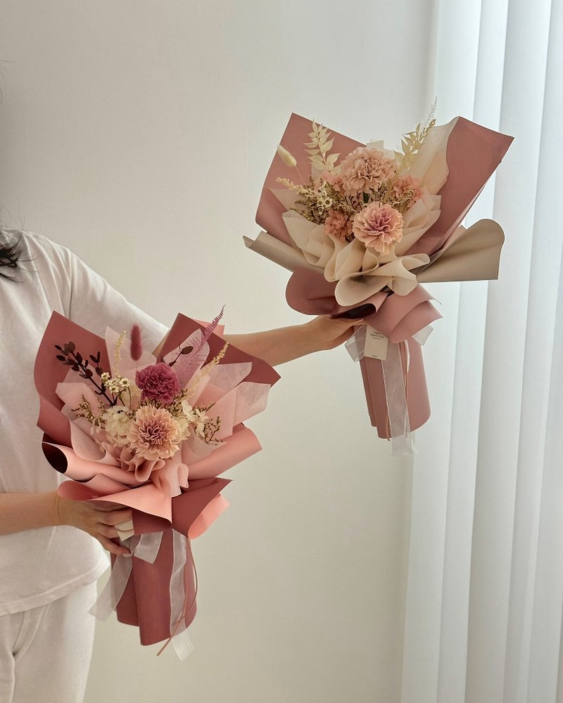 Mother's Day Everlasting Carnation Bouquet - Dried Flowers & Bouquets - Plants & Flowers Pink