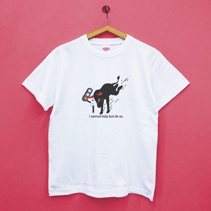 [Illustrator / Al-Lan-Kao] Witty Illustration Series Cowberry Japan United Athle Cotton Soft Neutral T-Shirt - Men's T-Shirts & Tops - Cotton & Hemp White