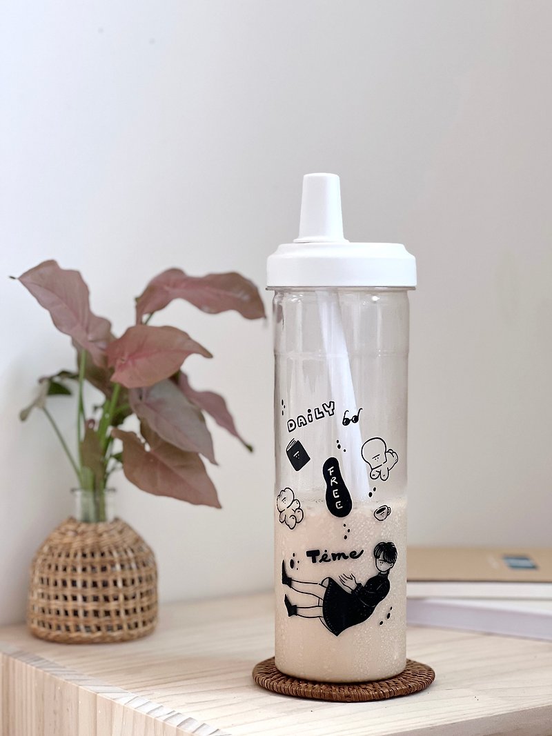 Drink a full sippy cup every day [Christmas gift/exchange gift] - แก้ว - พลาสติก ขาว