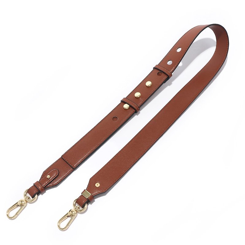 Simple leather rivet strap brown - Other - Faux Leather Brown