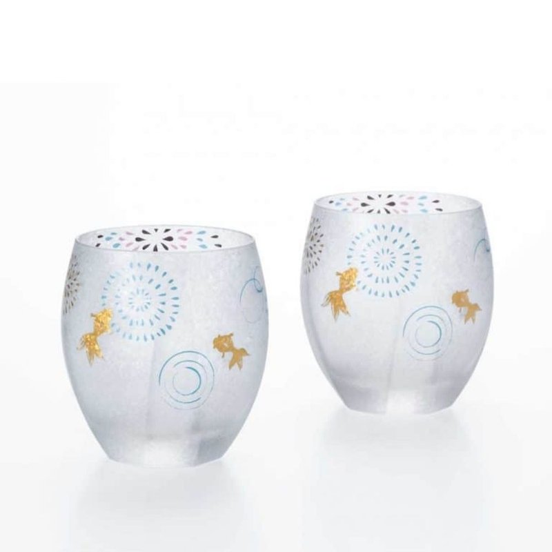 【結婚禮物】煙火復古對杯 /石塚硝子/禮盒 - 酒杯/酒器 - 玻璃 透明