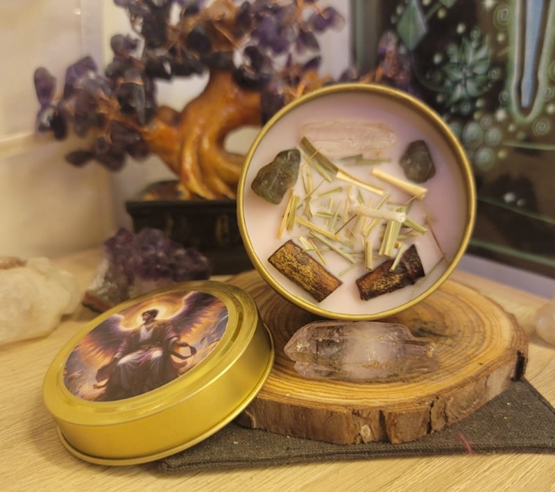 [Archangel Magic Candle] Metatron Chakra and Spirituality Archangel Metatron Enhancement - เทียน/เชิงเทียน - ขี้ผึ้ง 