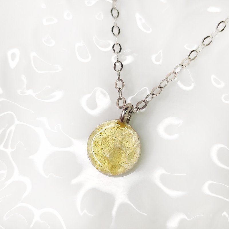 Ocean bubble  Sterling silver Enamel necklace - สร้อยคอ - เงินแท้ สีเหลือง