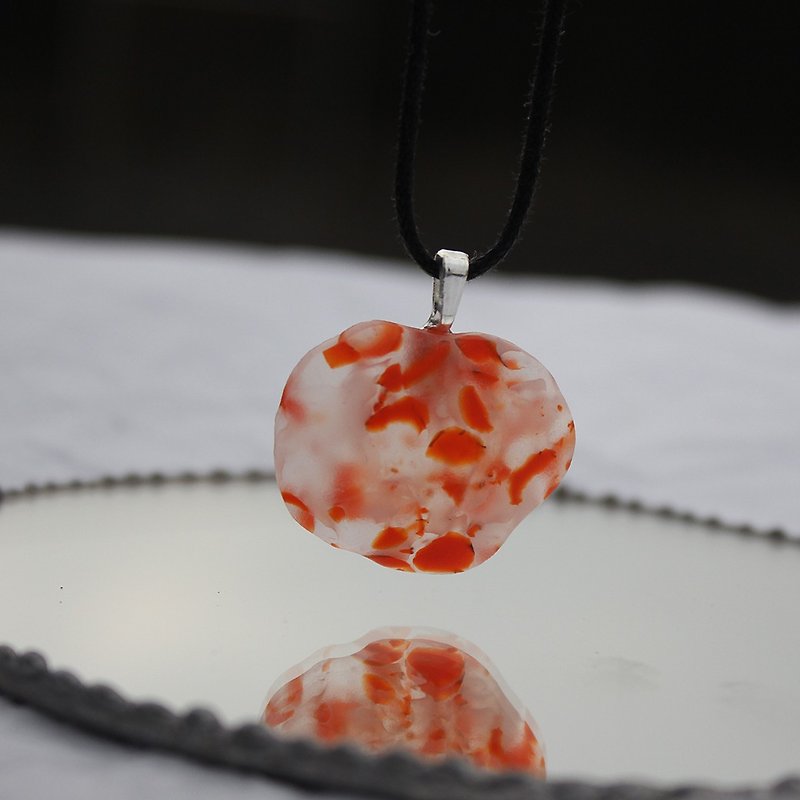Floating glass necklace glass pendant jewelry folk style necklace gift pendant broken flower craft