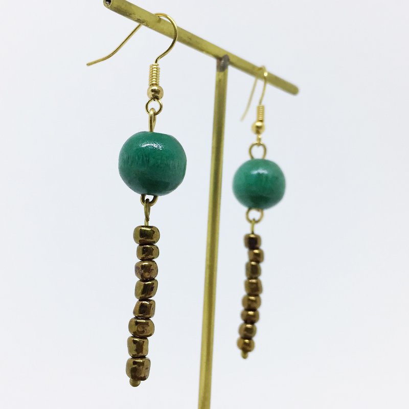 ► China Wind earrings - clip-on can be changed Lvzhu ◄ - Earrings & Clip-ons - Paper Green