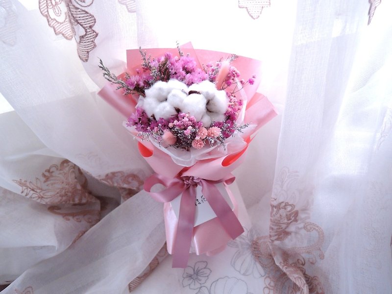 【Cotton cotton whisper】dry flowers/graduation bouquets/birthday/confessions/proposed marriage/powder/cotton - Plants - Plants & Flowers Pink