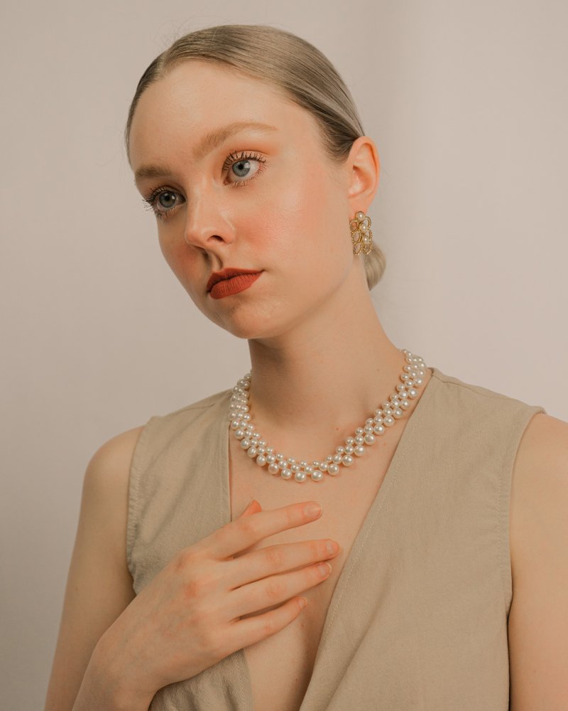Vintage Unique Fancy Freshwater Pearl Necklace - 項鍊 - 珍珠 白色
