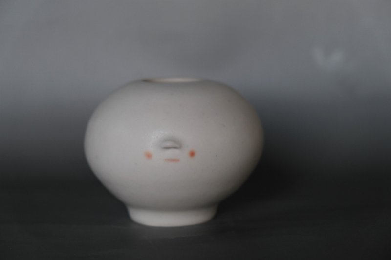 蘇三 YUME 028 - 花器  陶瓷 盆器 情人節 - 花瓶/花器 - 陶 白色