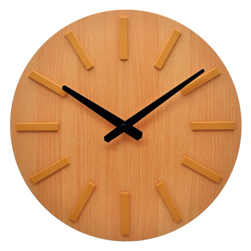 Decor - 北歐風木製靜音 掛鐘 時鐘 - 時鐘/鬧鐘 - 木頭 咖啡色