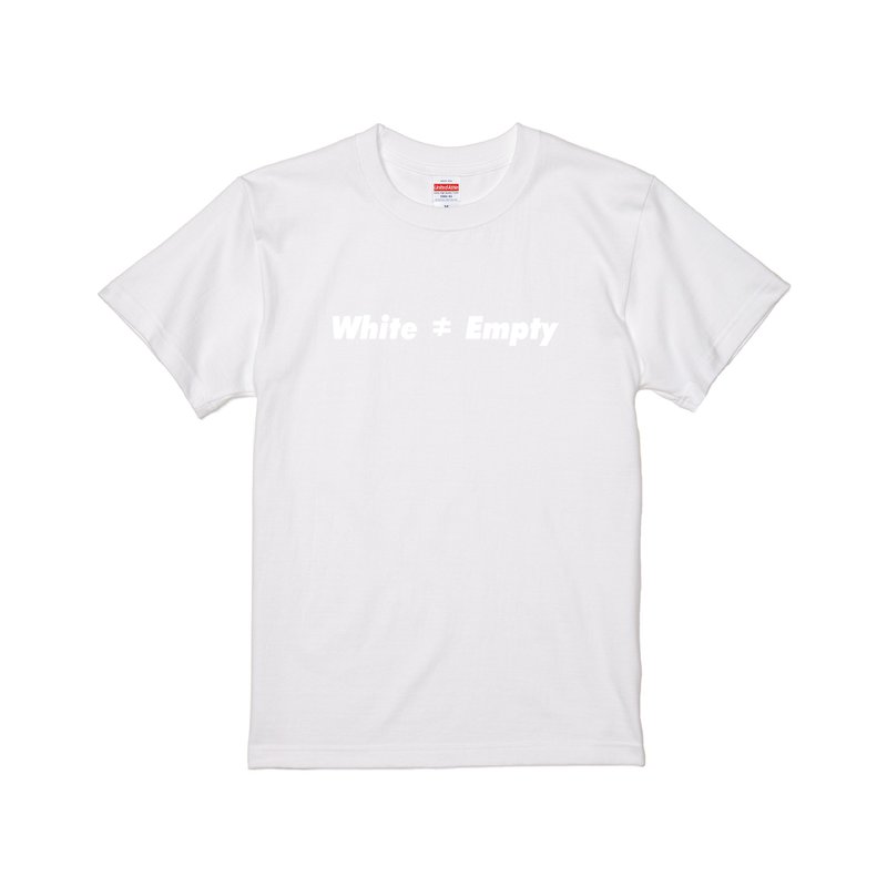 White doesn't Empty - a pure cotton short-sleeved T-shirt with evil printed designer slogans - Men's T-Shirts & Tops - Cotton & Hemp 