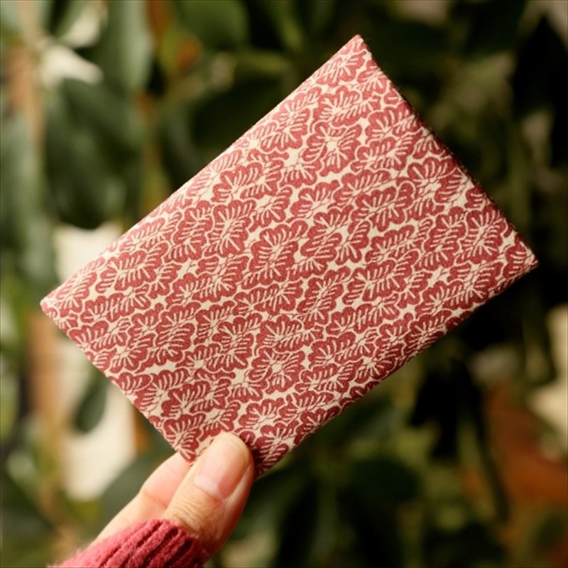 Matsumoto × Hamanasu color kimono card case - ที่เก็บนามบัตร - ผ้าไหม สีแดง