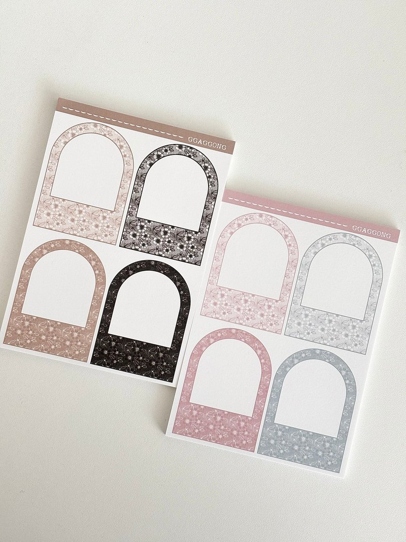 Flower Arch Frame paper - Sticky Notes & Notepads - Paper 