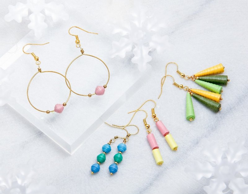Custom combination - handmade custom earrings optional two pairs of 770 - Earrings & Clip-ons - Paper Multicolor