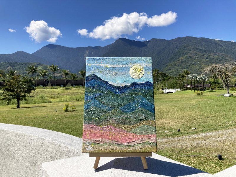 山へ向かう抽象絵画 6 絵画 山へ向かう 6 - ポスター・絵 - コットン・麻 多色