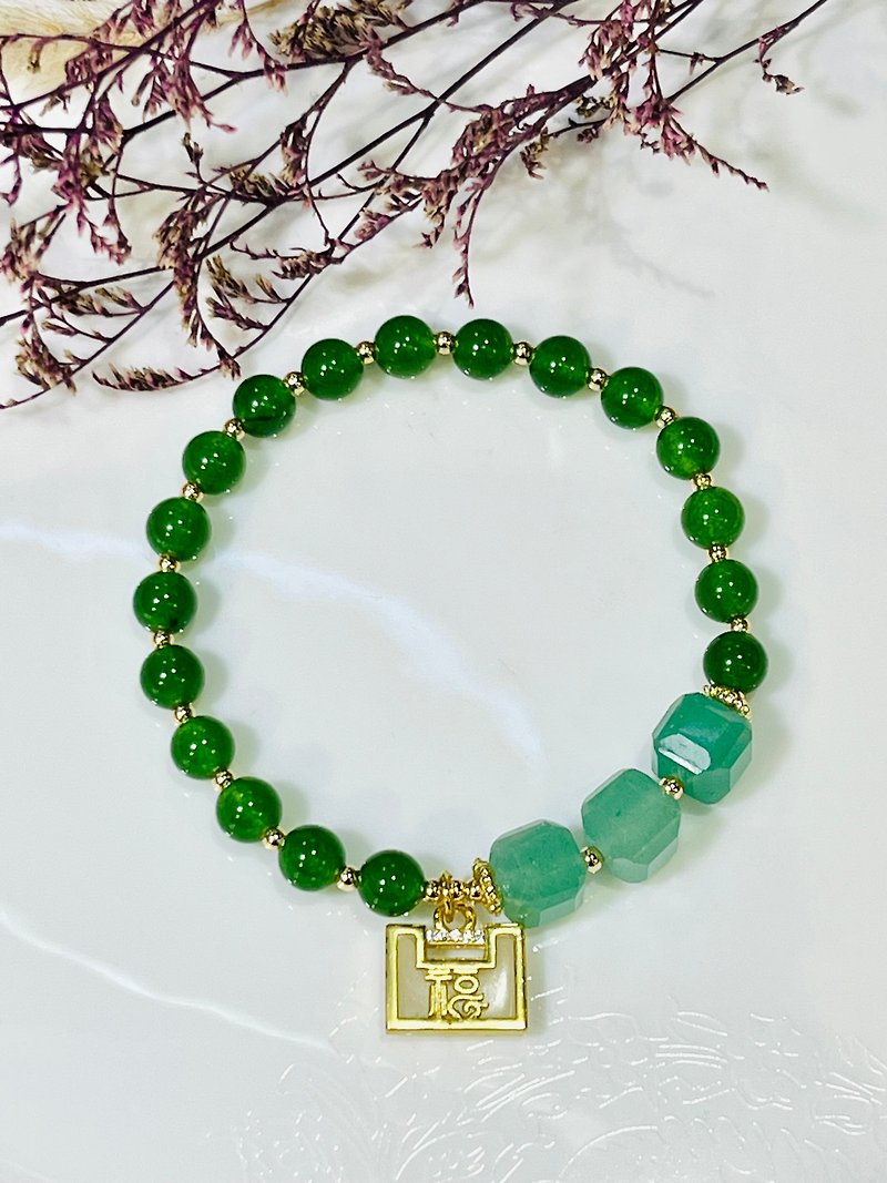 Greenery-Natural Jasper Bracelet - Bracelets - Jade 