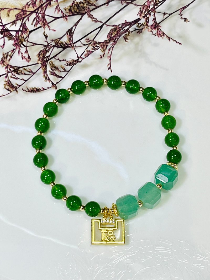 Greenery-Natural Jasper Bracelet - Bracelets - Jade 