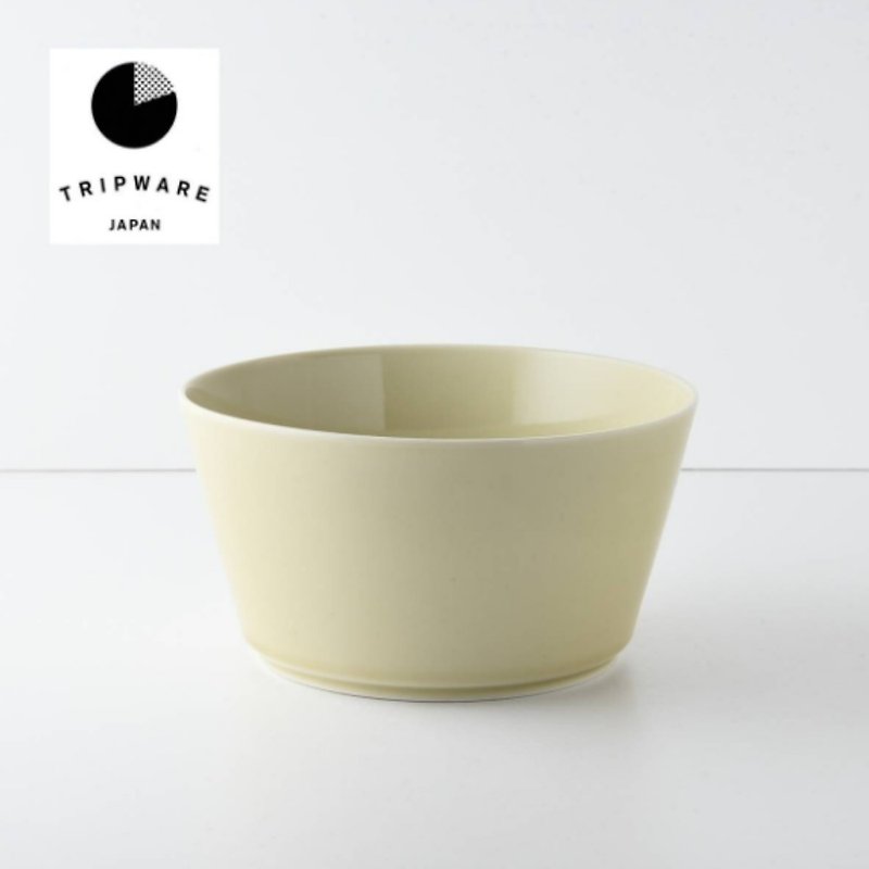 【Trip Ware Japan】950ml Bowl without Lid (Made in Japan)(Mino Ware)(Ivory) - Plates & Trays - Pottery 