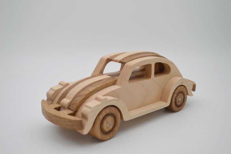 Wooden Toy Car,  VW Beetle Bug, Classic car, Vintage car, Retro car, Volkswagen - Kids' Toys - Wood Brown