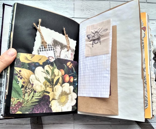 Botanical junk journal for sale Vintage girl notebook Romantic