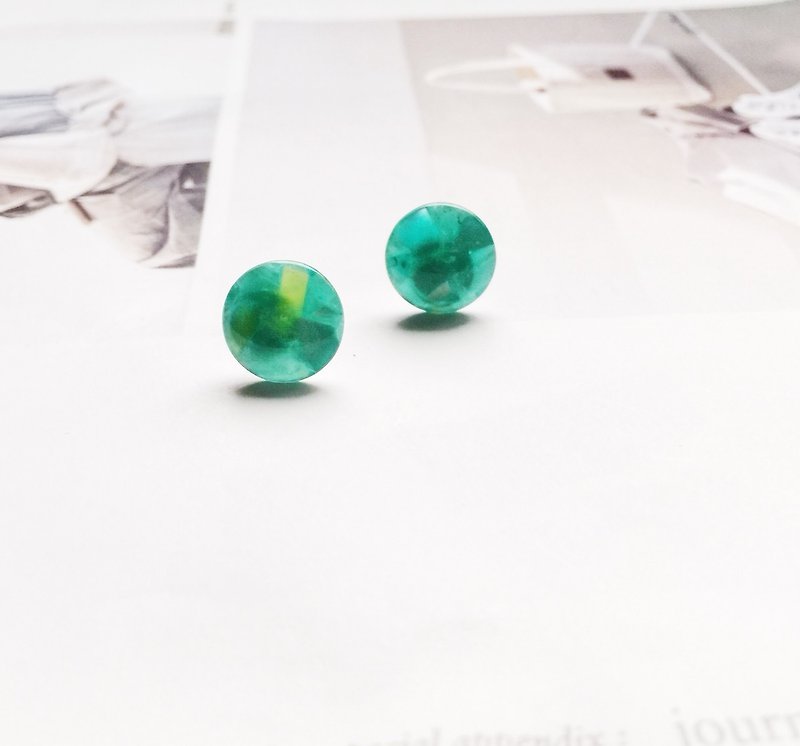 La Don - 耳環 - 渲染 - 極光 耳針 - 耳環/耳夾 - 壓克力 綠色