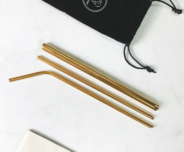 Gold Stainless Steel Straw