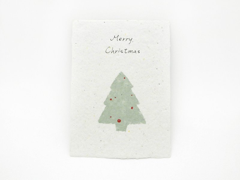聖誕樹-手抄紙聖誕卡/明信片/Merry Christmas - 卡片/明信片 - 紙 
