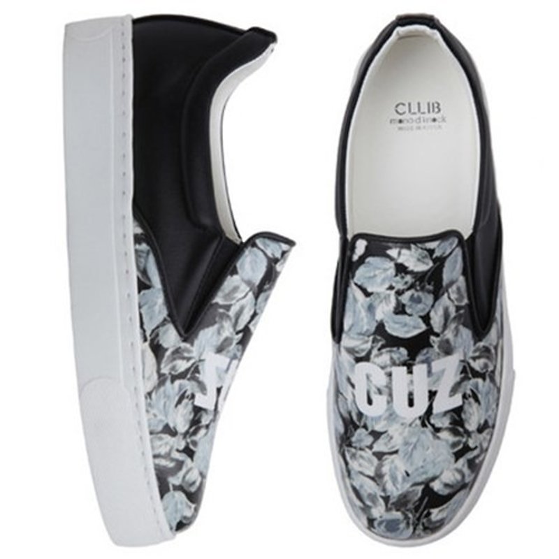 【Casual style】SPUR Artyzenn_CUZ Slip-ons  JS4310 BLACK - Women's Running Shoes - Genuine Leather 
