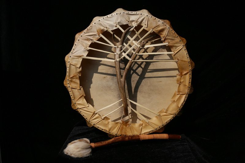 UltreyaDrums Viking antlers Ritual shaman drum sound therapy healing instrument - Guitars & Music Instruments - Other Materials 