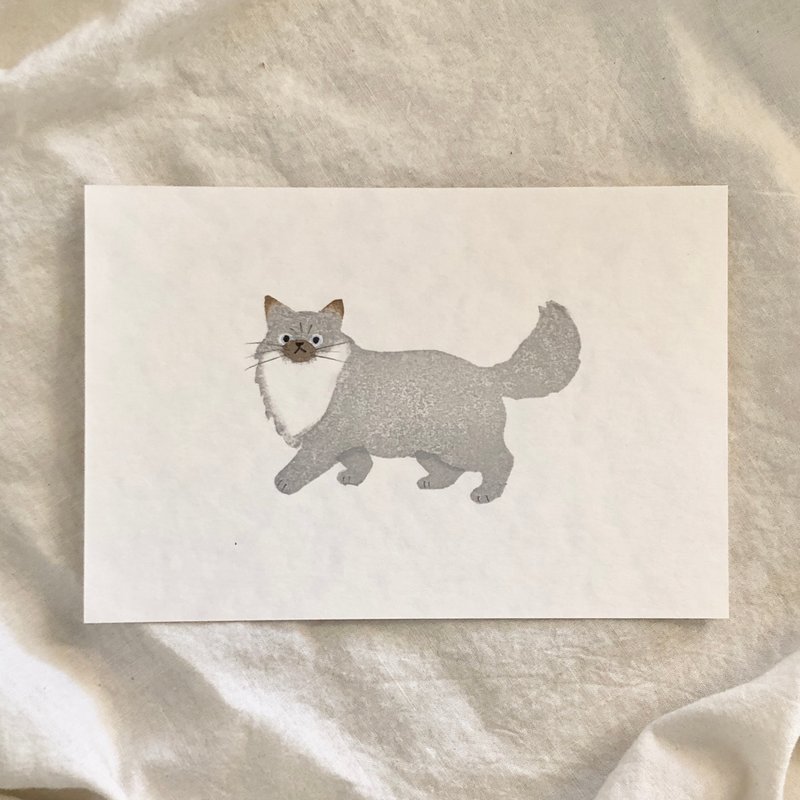 Pinkoi Proxy Purchase - ねこのポストカード・2枚set - 卡片/明信片 - 紙 