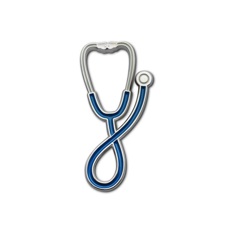 Enamel Pin Stethoscope - 徽章/別針 - 琺瑯 藍色