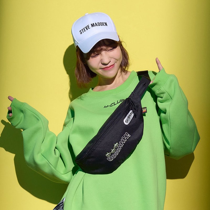 【OUTDOOR】DISNEY Three-Eyed Monster Waist Bag-Black ODDY21A05BK - กระเป๋าแมสเซนเจอร์ - เส้นใยสังเคราะห์ 