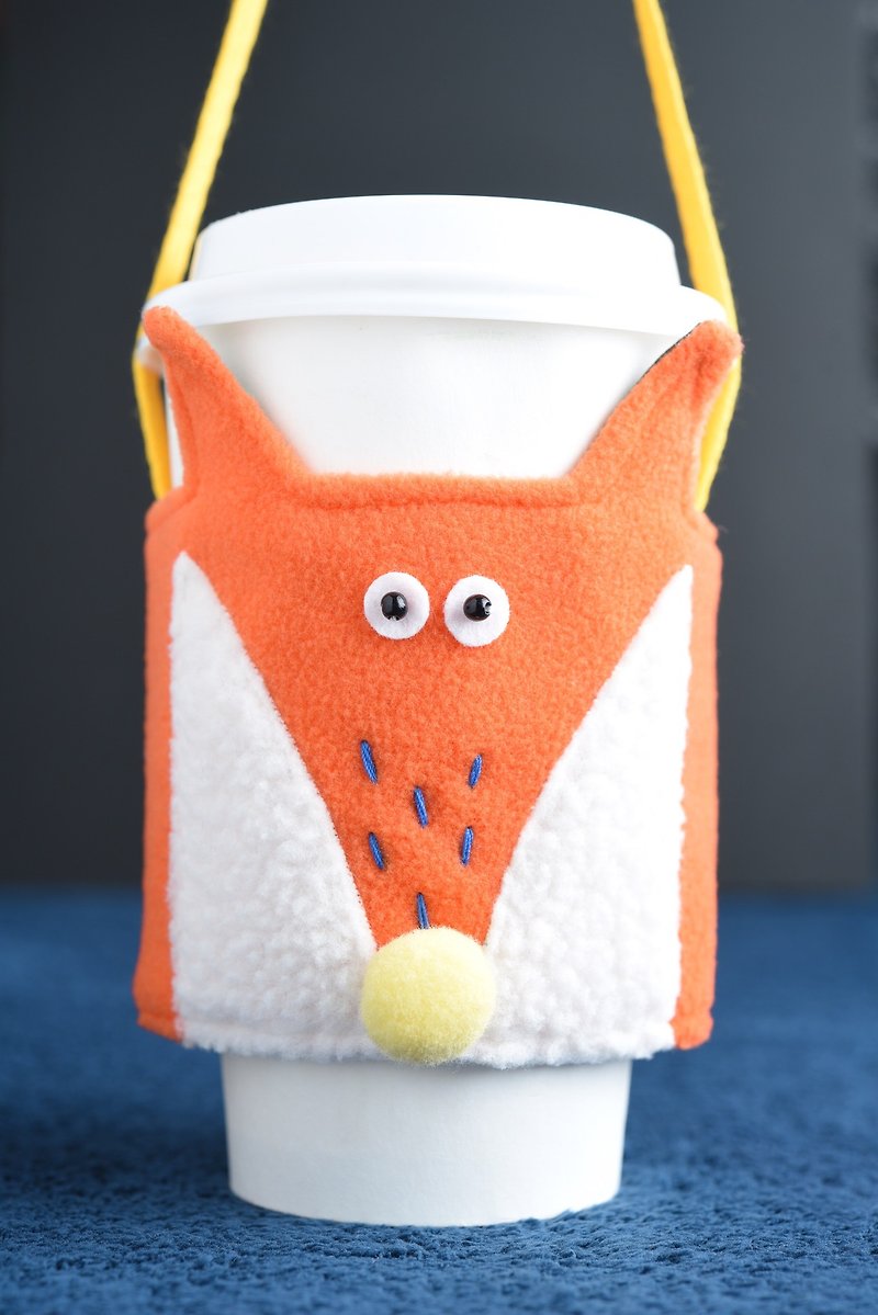 Animal Drink Cup Set-Fox - ถุงใส่กระติกนำ้ - ไฟเบอร์อื่นๆ หลากหลายสี