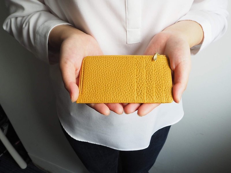 fragment wallet PAPRIKA - กระเป๋าสตางค์ - หนังแท้ สีเหลือง
