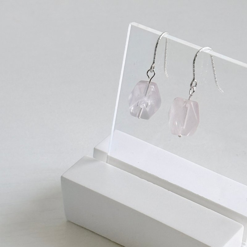 pink crystal earrings - Earrings & Clip-ons - Crystal Pink